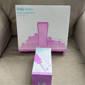 Frida Mom Instant Ice Maxi Pads and peri bottle